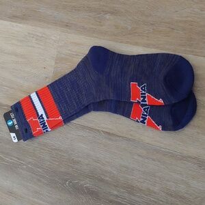 NEW For Bare Feet NCAA Virginia Cavaliers Men's Socks Blue Size L
